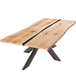 Wohnen Baumkantentisch mit Epoxid-Harz-Einlage - Cocktail