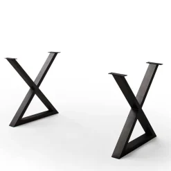 Baumkantentisch mit X Gestell - Geniasan^Wohnen Sale