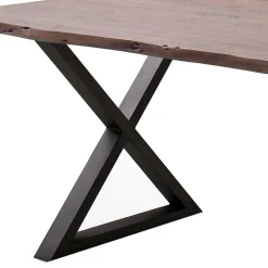 Baumkantentisch mit X Gestell - Geniasan^Wohnen Sale