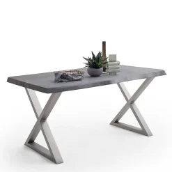 Wohnen Baumkantentisch mit X-Gestell - Jucaras