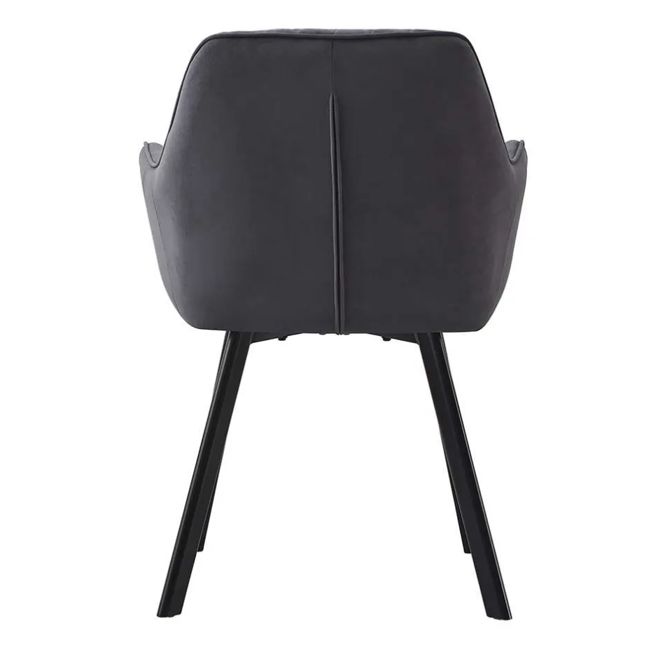 Baumkantentisch und Samtstühle Set - Omanu (fünfteilig)^Wohnen Online