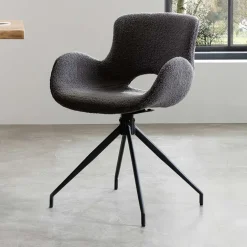 Wohnen Baumkantentisch und Tischsessel Set - Eulena (fünfteilig)