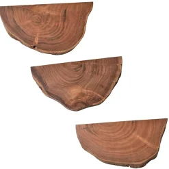 Wohnen Baumscheiben Wandboards aus Akazie Massivholz - Tofana (dreiteilig)