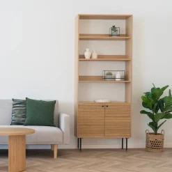 Wohnen Bücherregal mit Eiche Furnier - Virona