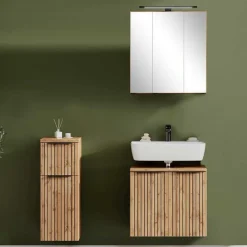 Beckenschrank & Spiegelschrank & Unterschrank - Crystoga (dreiteilig)^Wohnen Discount