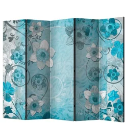 Wohnen Bedruckte Trennwand mit Narzissen Motiv in Blau - Funtana