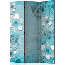 Wohnen Bedruckte Trennwand mit Narzissen Motiv in Blau - Funtana