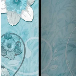 Wohnen Bedruckte Trennwand mit Narzissen Motiv in Blau - Funtana