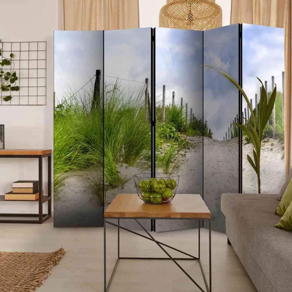 Bedruckter Bild Paravent Dünenweg - Veccio^Wohnen Outlet