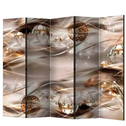 Bedruckter Paravent in Braun & Grau - Vannos^Wohnen Sale