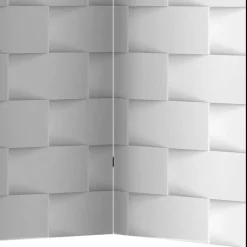 Bedruckter Paravent in Kachel Optik Weiß Hellgrau - Pelevas^Wohnen Outlet