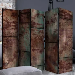 Bedruckter Paravent in Metallstruktur Optik - Save^Wohnen New