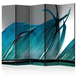 Wohnen Bedruckter Paravent in Türkis & Grau - Roccoss