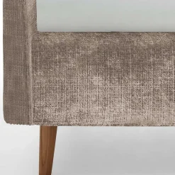 Wohnen Beigefarbenes Polsterbett mit Bezug aus Boucle - Tudan