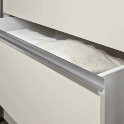 Beiger Schlafzimmerschrank Pastranav mit sechs Schubladen^Wohnen