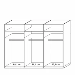 Beiger Schlafzimmerschrank Pastranav mit sechs Schubladen^Wohnen