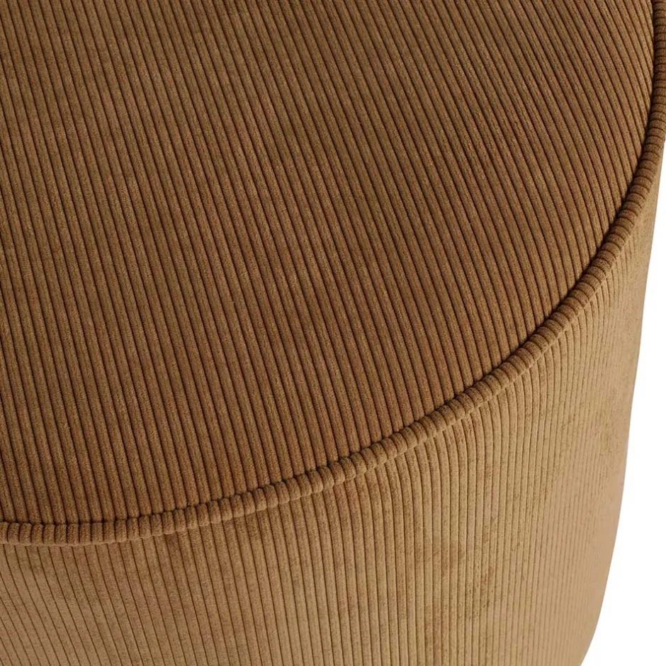 Wohnen Beistellhocker aus Cord in Honigfarben - Sumatra