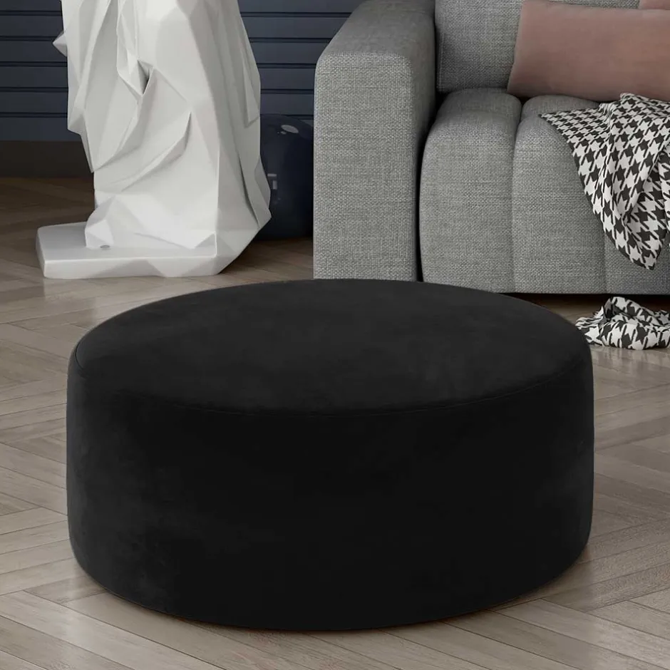 Beistellhocker aus mattem Samt - Sentiagamo^Wohnen Discount