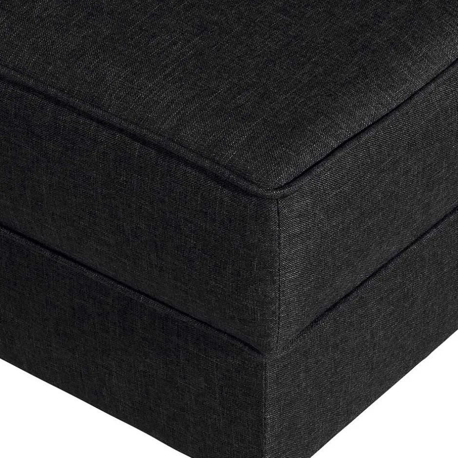 Beistellhocker aus Webstoff in Dunkelgrau - Materra^Wohnen Hot