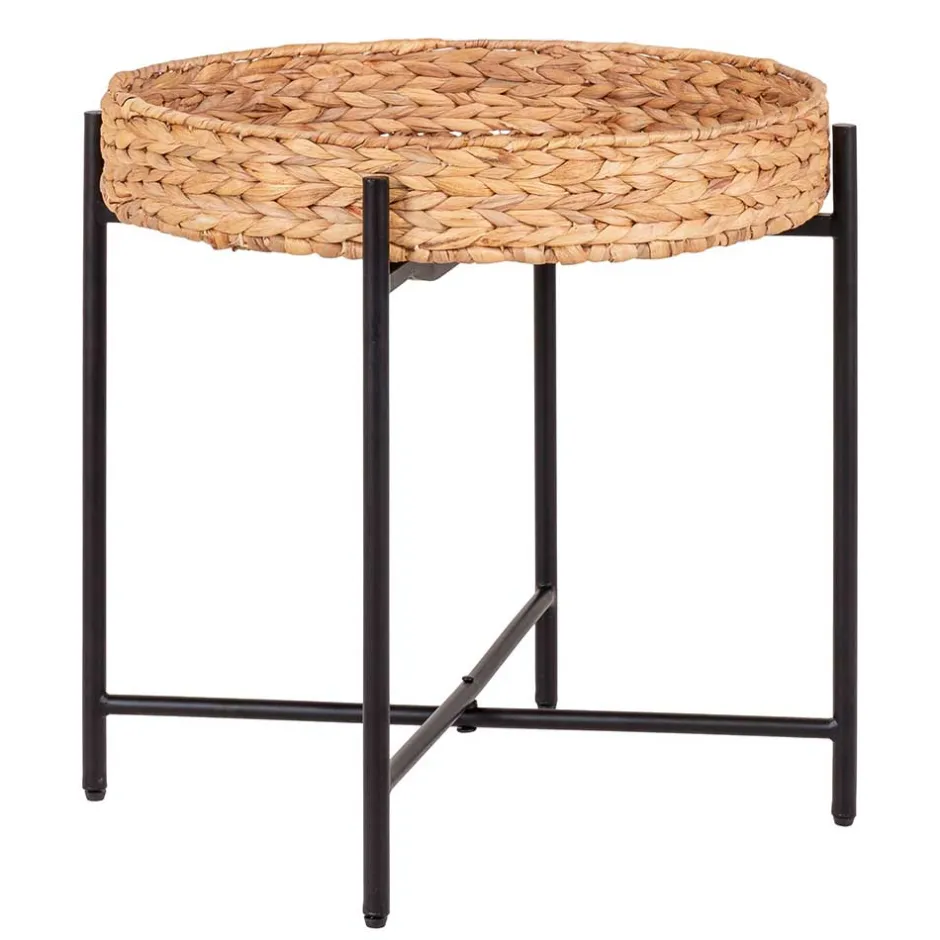 Wohnen Beistelltisch aus Geflecht Wasserhyazinthe - Ofmany