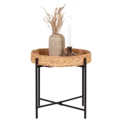 Wohnen Beistelltisch aus Geflecht Wasserhyazinthe - Ofmany