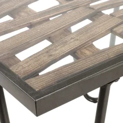 Wohnen Beistelltisch aus Glas & Holz & Stahl - Zilandra