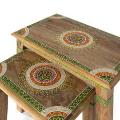 Wohnen Beistelltisch Duo im Boho Style - Losvonos (zweiteilig)