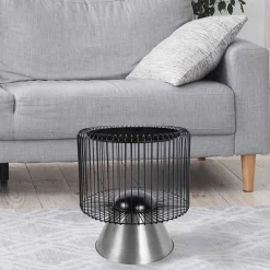 Wohnen Beistelltisch in Schwarz Marmorplatte - Davork