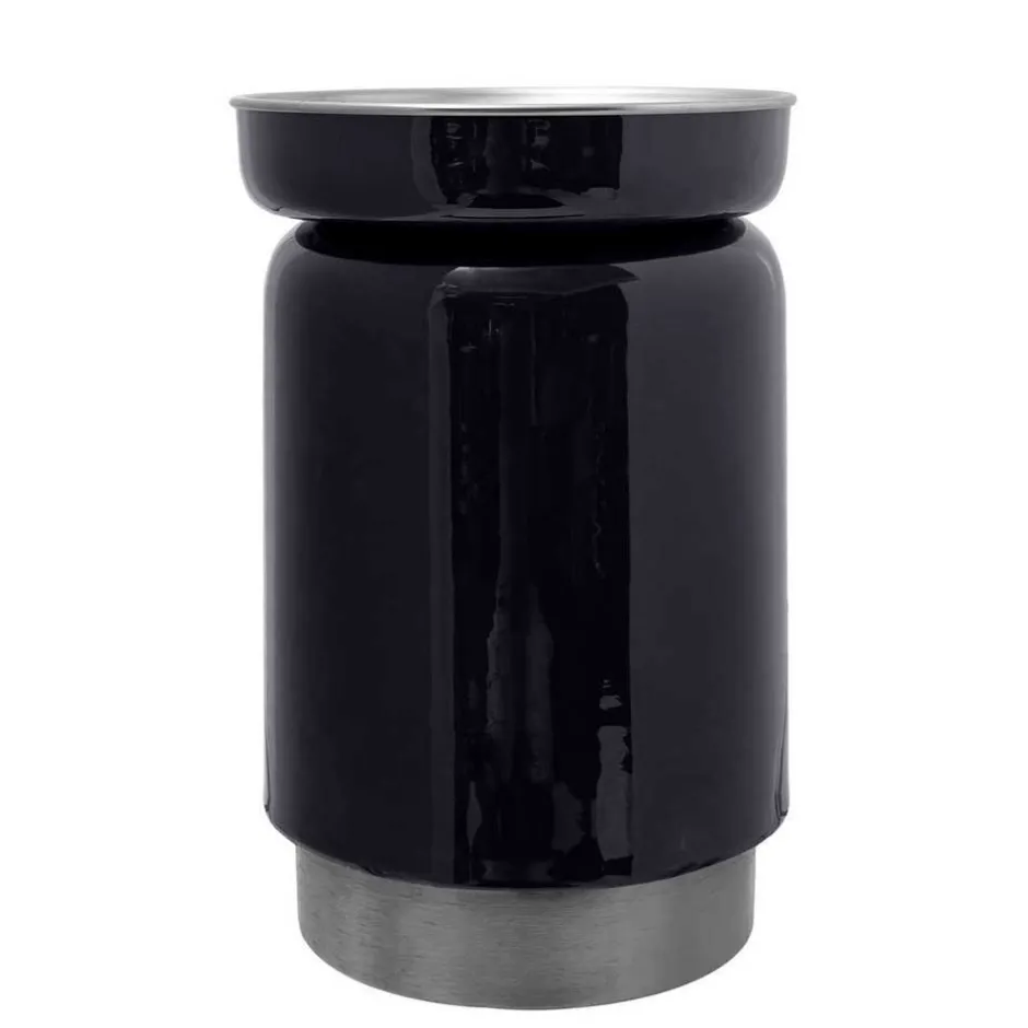 Wohnen Beistelltisch in Silber mit Anthrazit - Gulia