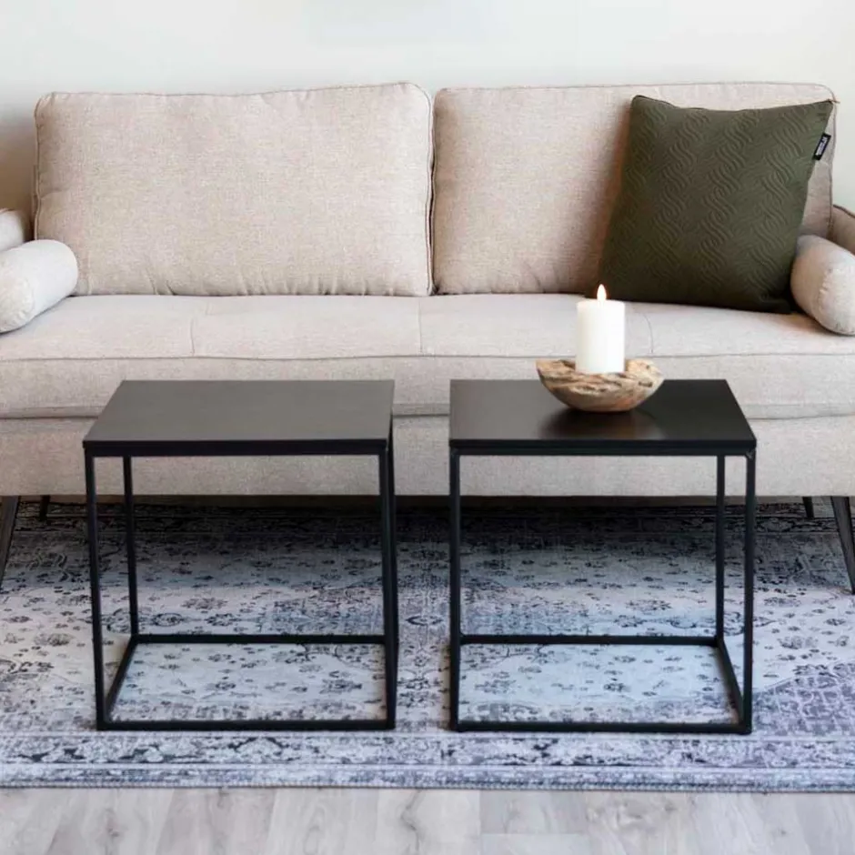 Beistelltisch mit Bügelgestell in Schwarz - Espnoz^Wohnen Outlet