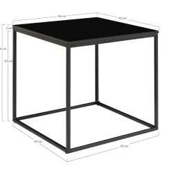 Beistelltisch mit Bügelgestell in Schwarz - Espnoz^Wohnen Outlet