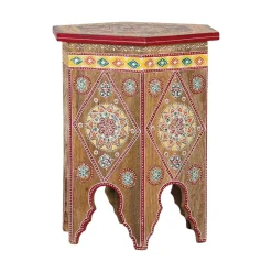 Wohnen Beistelltisch mit farbenfrohen Mandalas und Mustern - Jambi