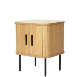 Wohnen Beistelltisch Nachtkommode mit Schiebetüren - Barnetta