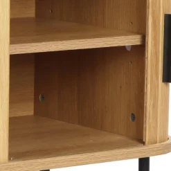 Wohnen Beistelltisch Nachtkommode mit Schiebetüren - Barnetta