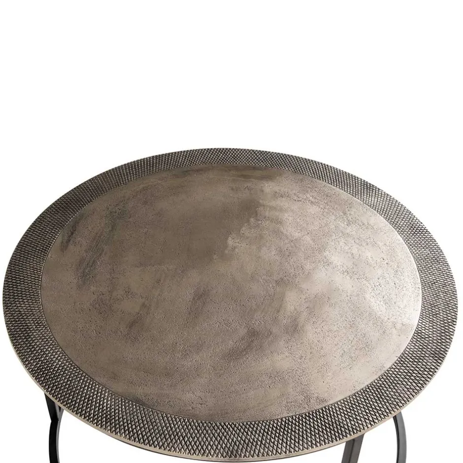 Wohnen Beistelltische in Nickel Antik - Robot (zweiteilig)