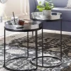 Beistelltische mit Tabletts in Silber - Makimona (zweiteilig)^Wohnen Discount