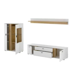 Wohnen Beleuchtete TV Anbauwand Möbelset - Racelyn (dreiteilig)