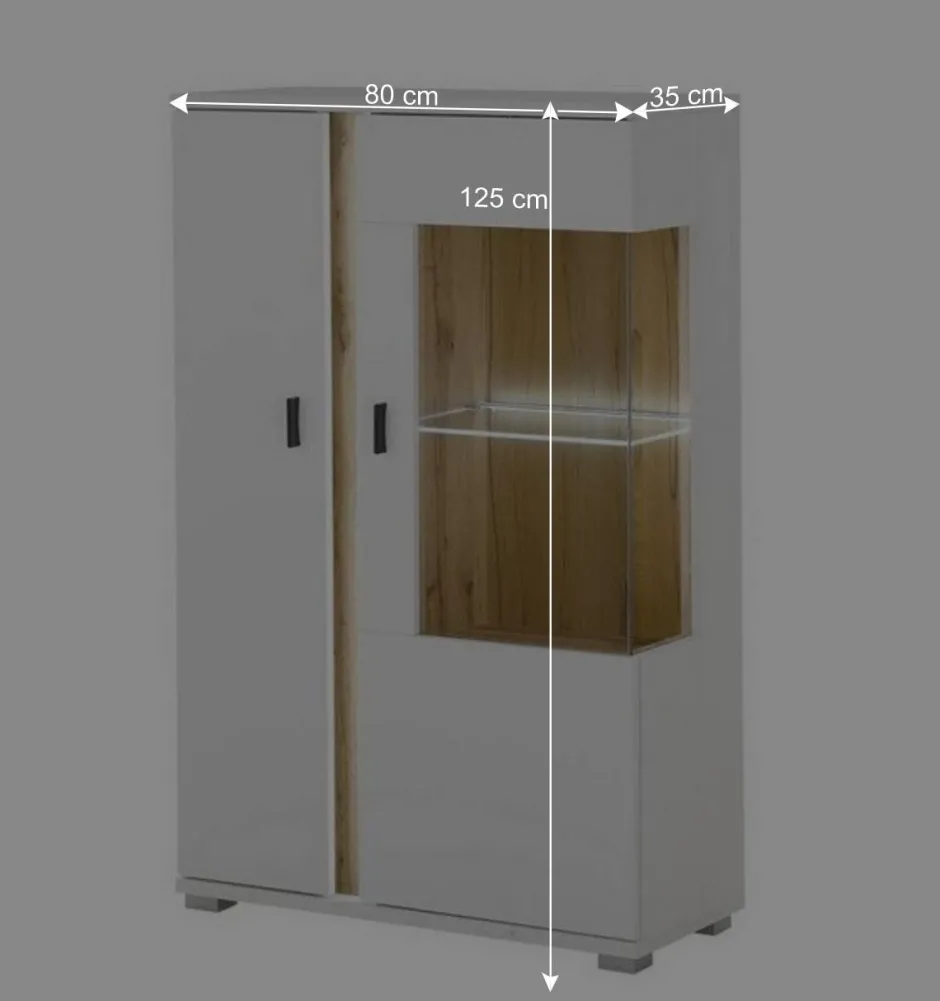 Wohnen Beleuchtete TV Anbauwand Möbelset - Racelyn (dreiteilig)