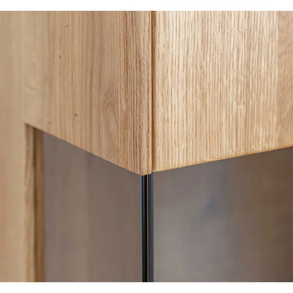 Wohnen Beleuchteter Vitrinenschrank 2-türig - Cocondar