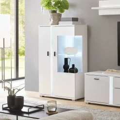 Beleuchteter Vitrinenschrank 125 cm hoch - Tirol^Wohnen New