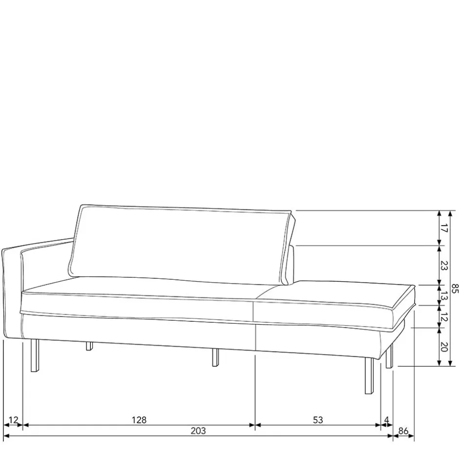 Bequemes Daybed mit Samt Nustra in Gelb^Wohnen Clearance