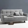 Bequemes Flachgewebe Faltsofa in Grau - Yirma^Wohnen Outlet