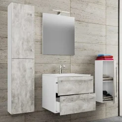 Betonoptik Badezimmermöbel Set - Salvadore (vierteilig)^Wohnen Clearance