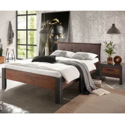 Wohnen Bett & Nachtkommode 140x200 cm - Timuras (zweiteilig)