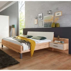 Bett Anlage in Kernbuche & Beige - Krofun I (dreiteilig)^Wohnen New
