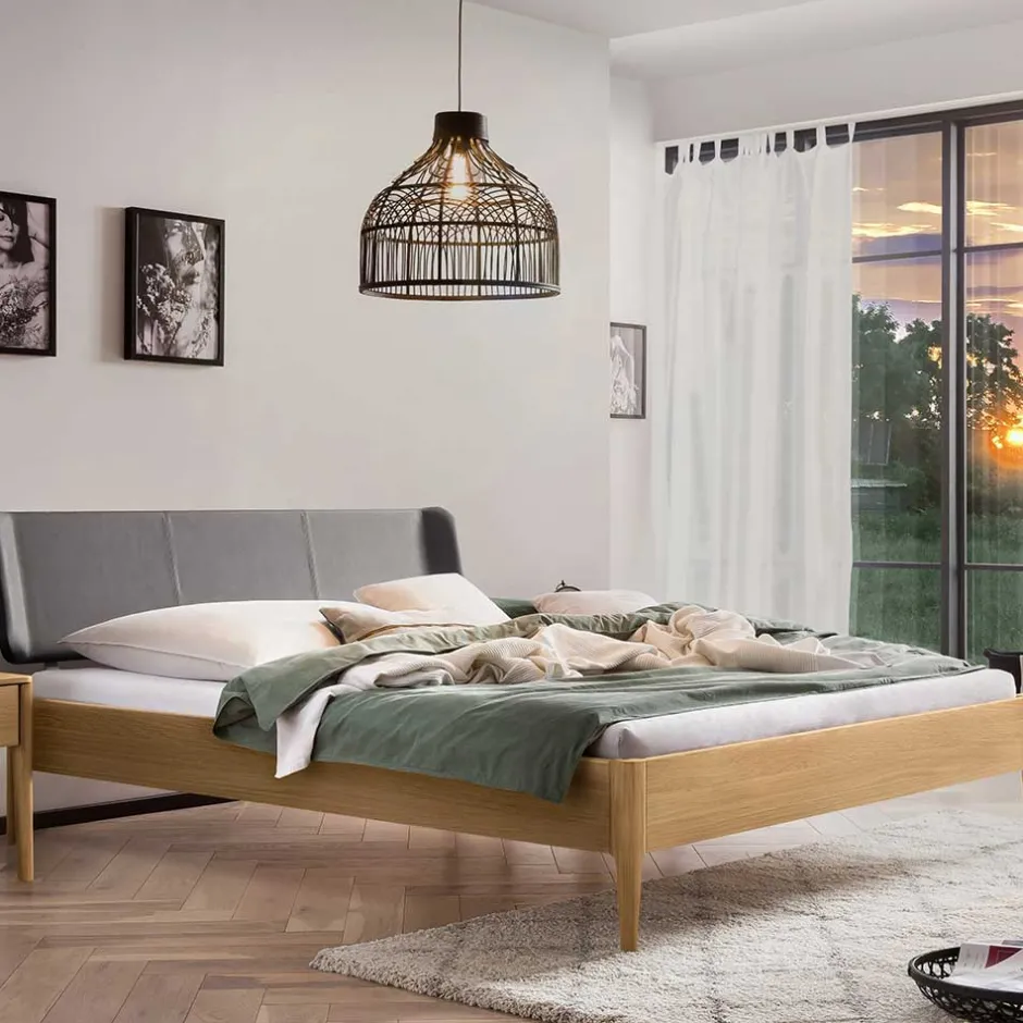 Bett aus Massivholz Eiche Hell - Borna^Wohnen Clearance