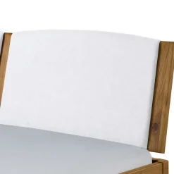 Wohnen Bett aus Wildeiche mit Kunstleder - Cubus