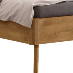 Wohnen Bett aus Wildeiche mit Kunstleder - Cubus