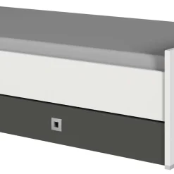 Wohnen Bett in Weiß mit Dunkelgrau - Tamba