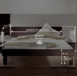 Bett Jessica in Wenge Dekor^Wohnen